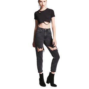 BNWT Bow mom jeans 29